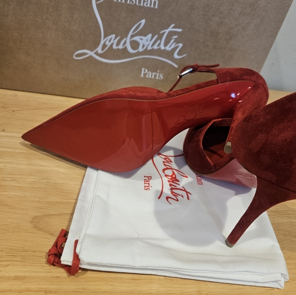 New Christian Louboutin Miss Ziggyta 100 Suede Pump Women's Sz 39.5 $1100 - Picture 6 of 8